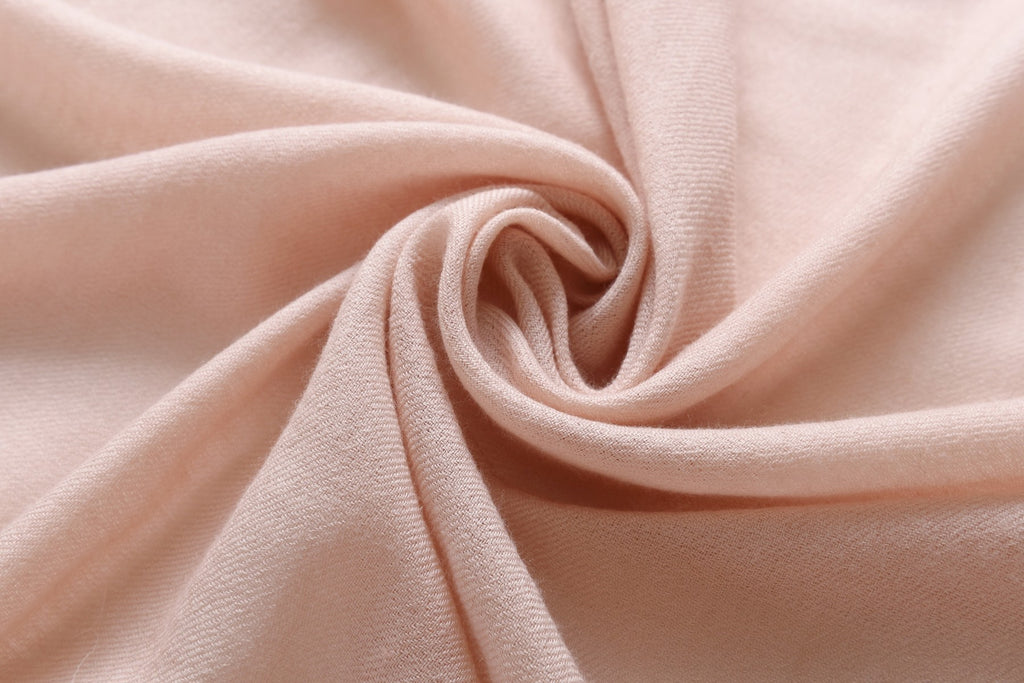 Hand Sewn Lace on Cashmere Silk Scarf in Pink & Green - Made in India