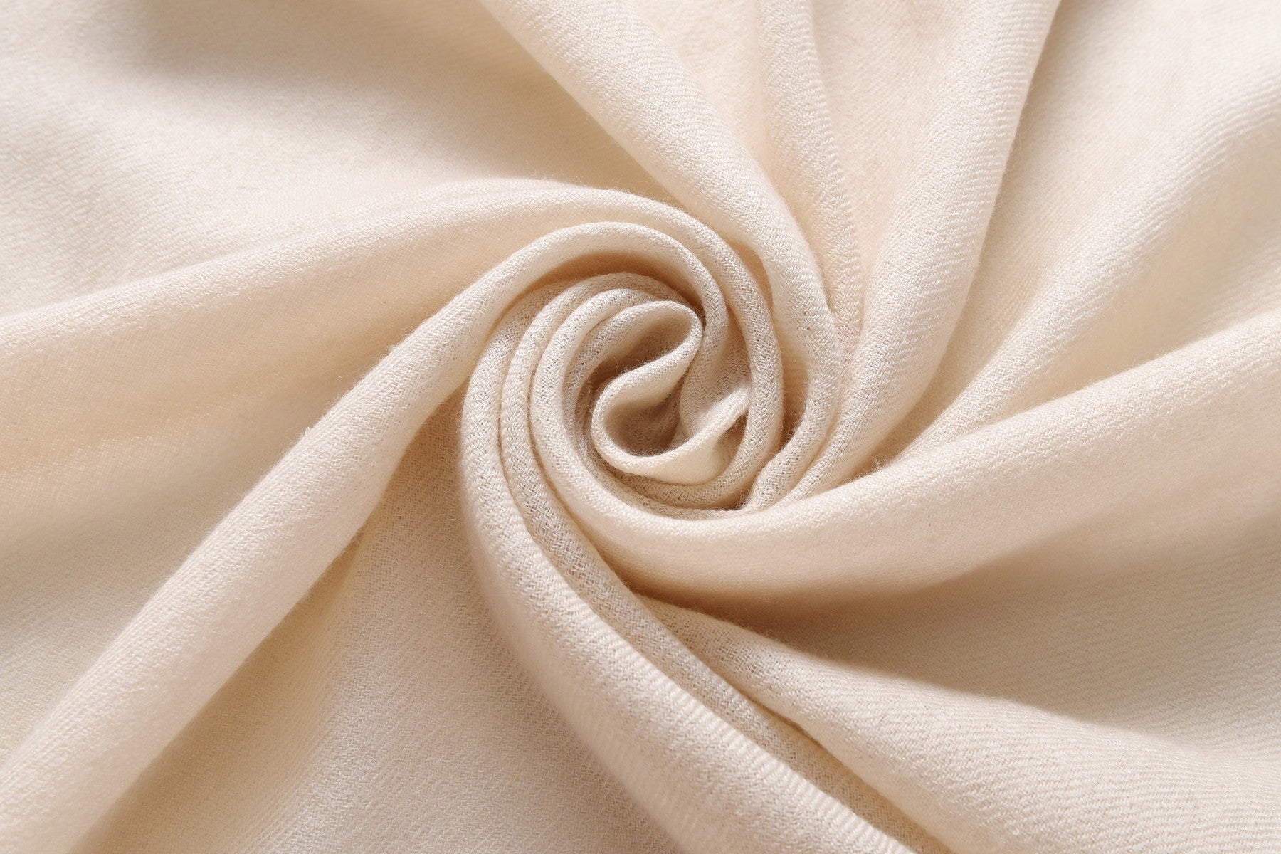 Hand Sewn Lace on Cashmere Scarf in White - Made in India