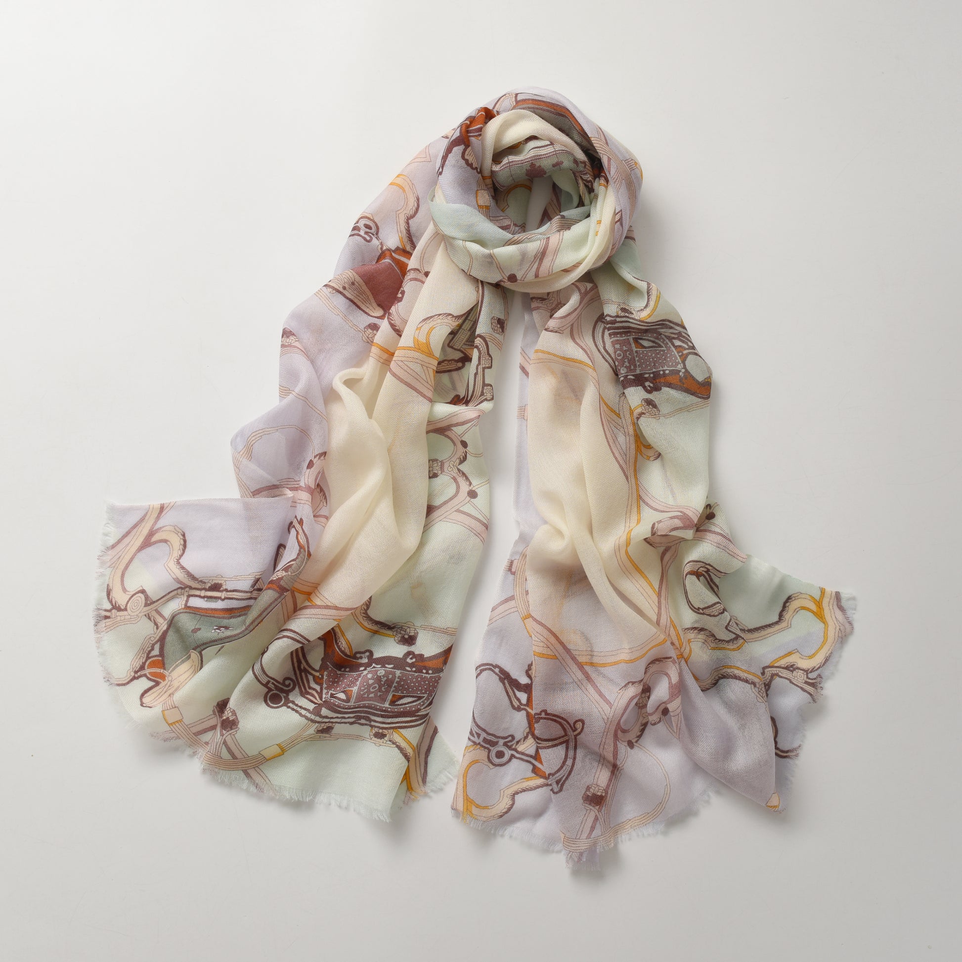 Royal Carriage in Green & Blue Cashmere Scarf