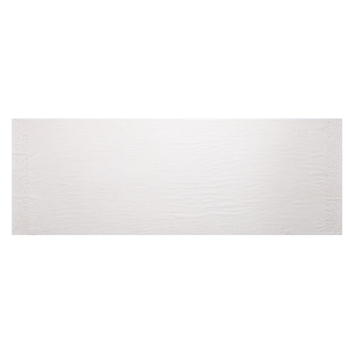 Brilliantem Embellished Ivory Cashmere Scarf with fringe