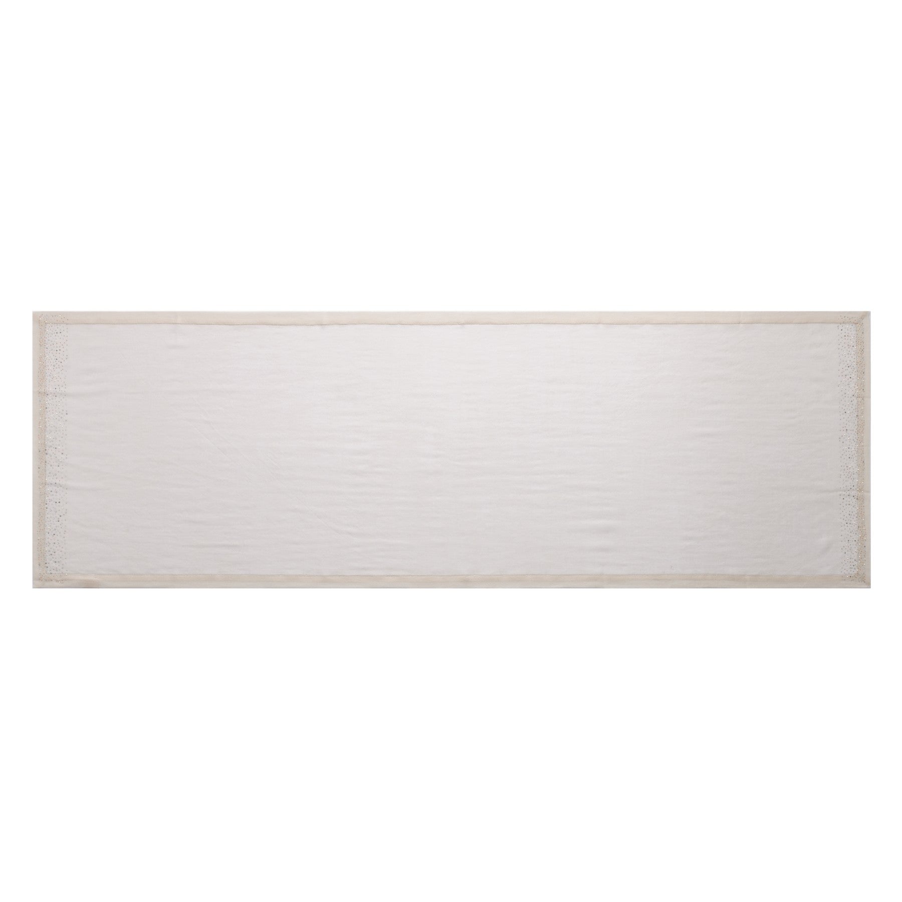 Starry Embellished Ivory Cashmere Scarf with Beige Lining