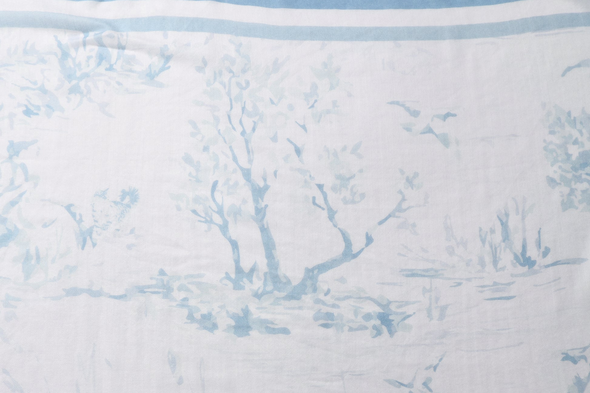 Equestre con Gatto Light Blue Toile Cashmere Scarf