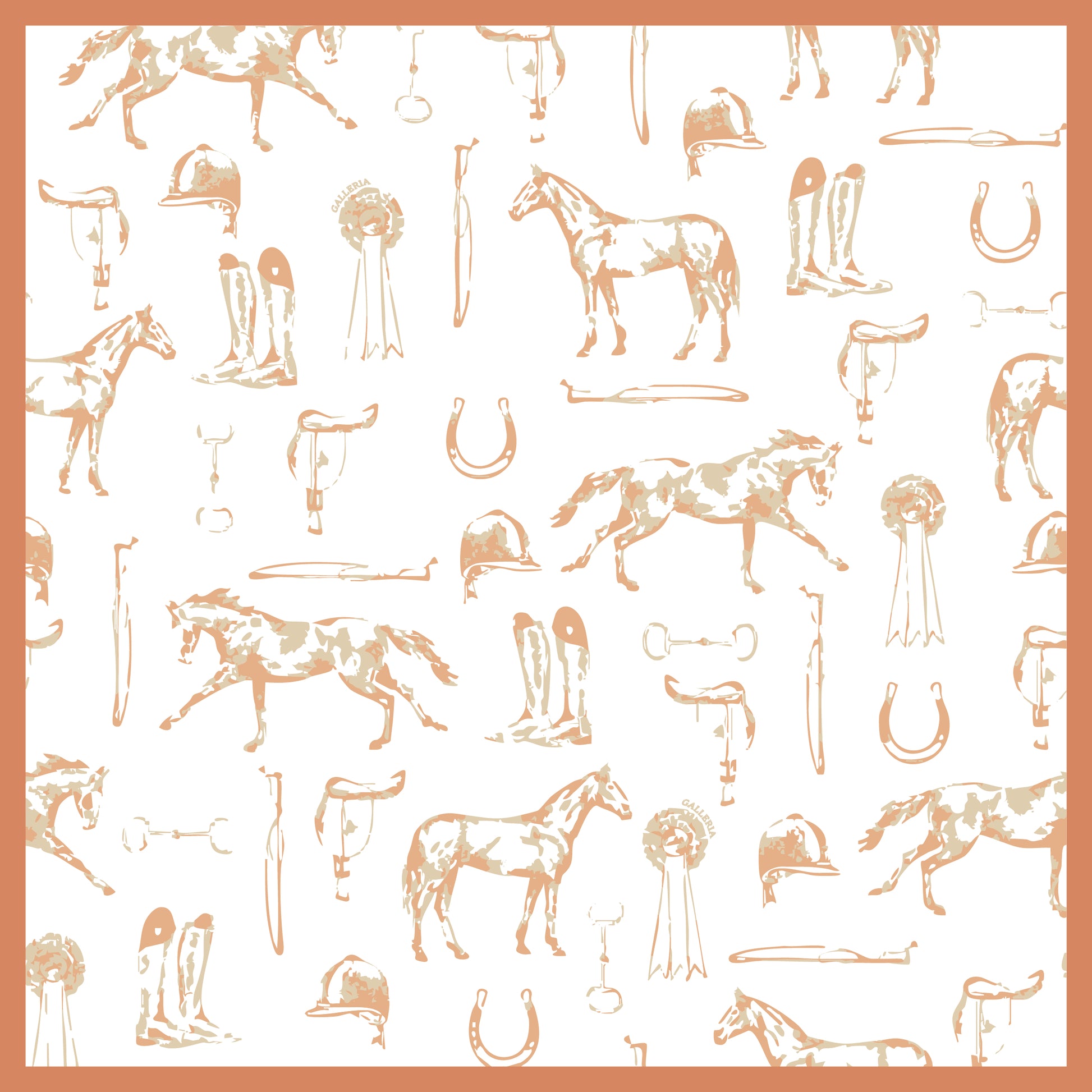 Saddlery Silk Scarf in Orange
