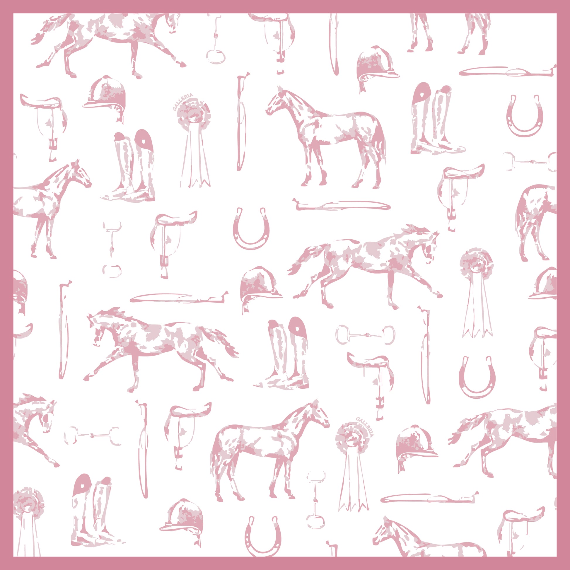 Saddlery Silk Scarf in Pink