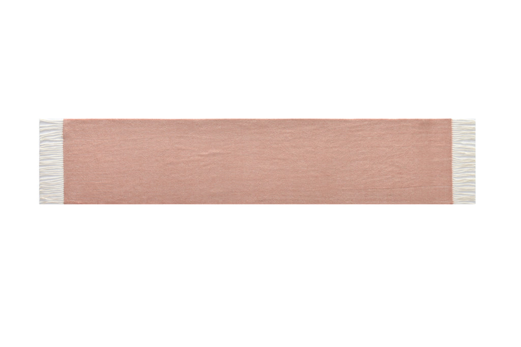 Double-Sided Cashmere Scarf in Mauve & Beige
