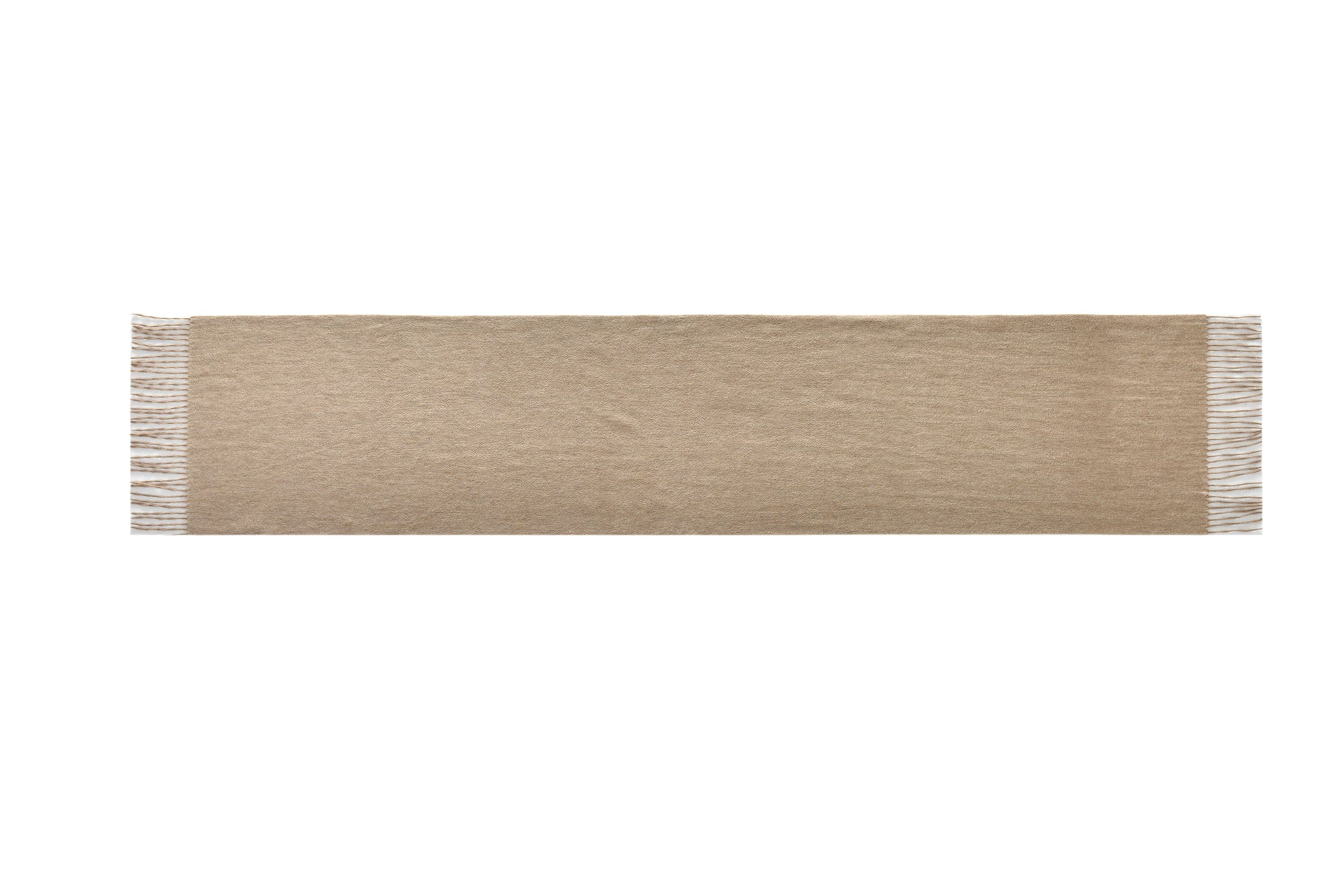 Double-Sided Cashmere Scarf in Neutral Beige