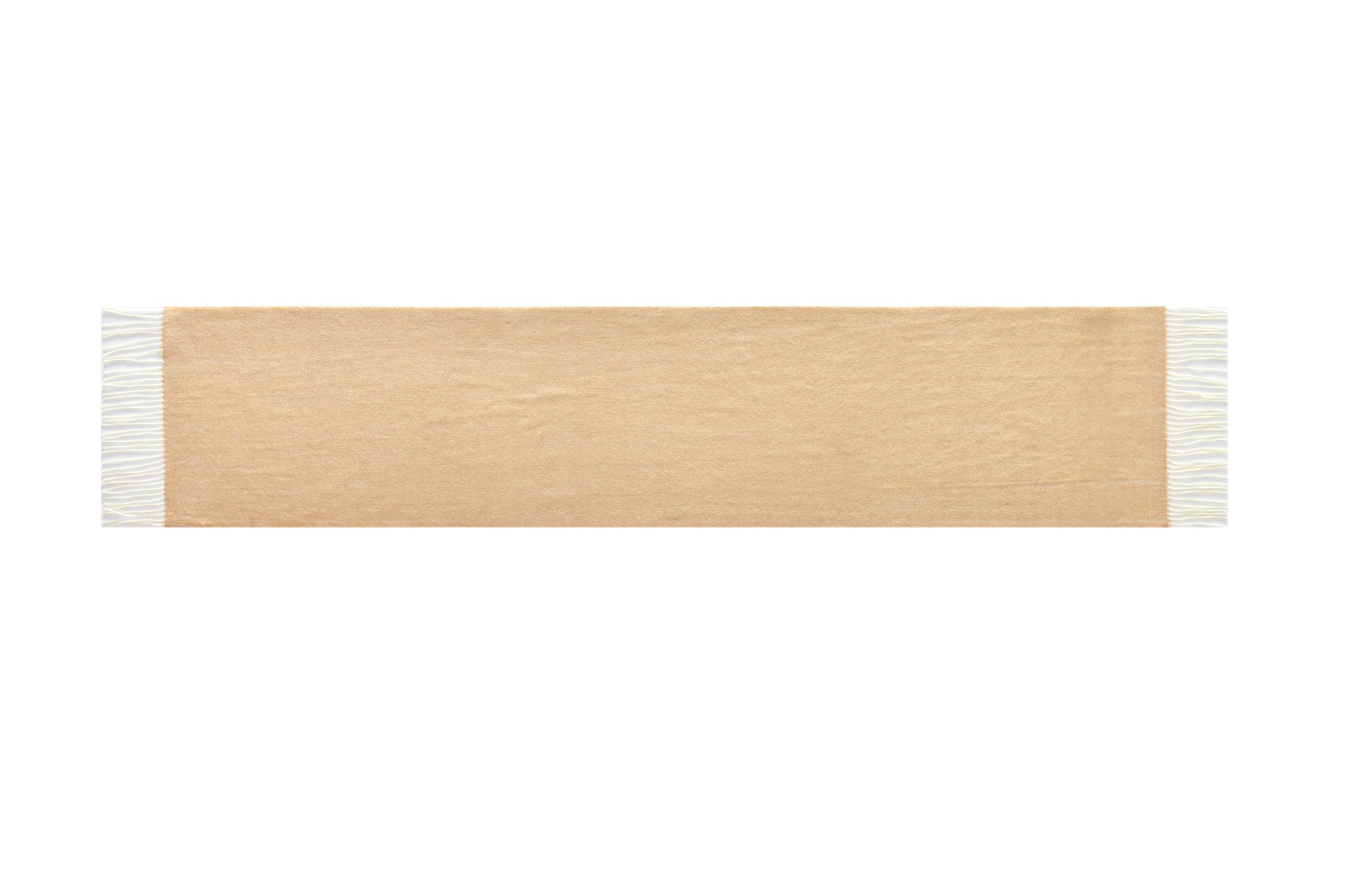 Double-Sided Cashmere Scarf in Peach & Ivory