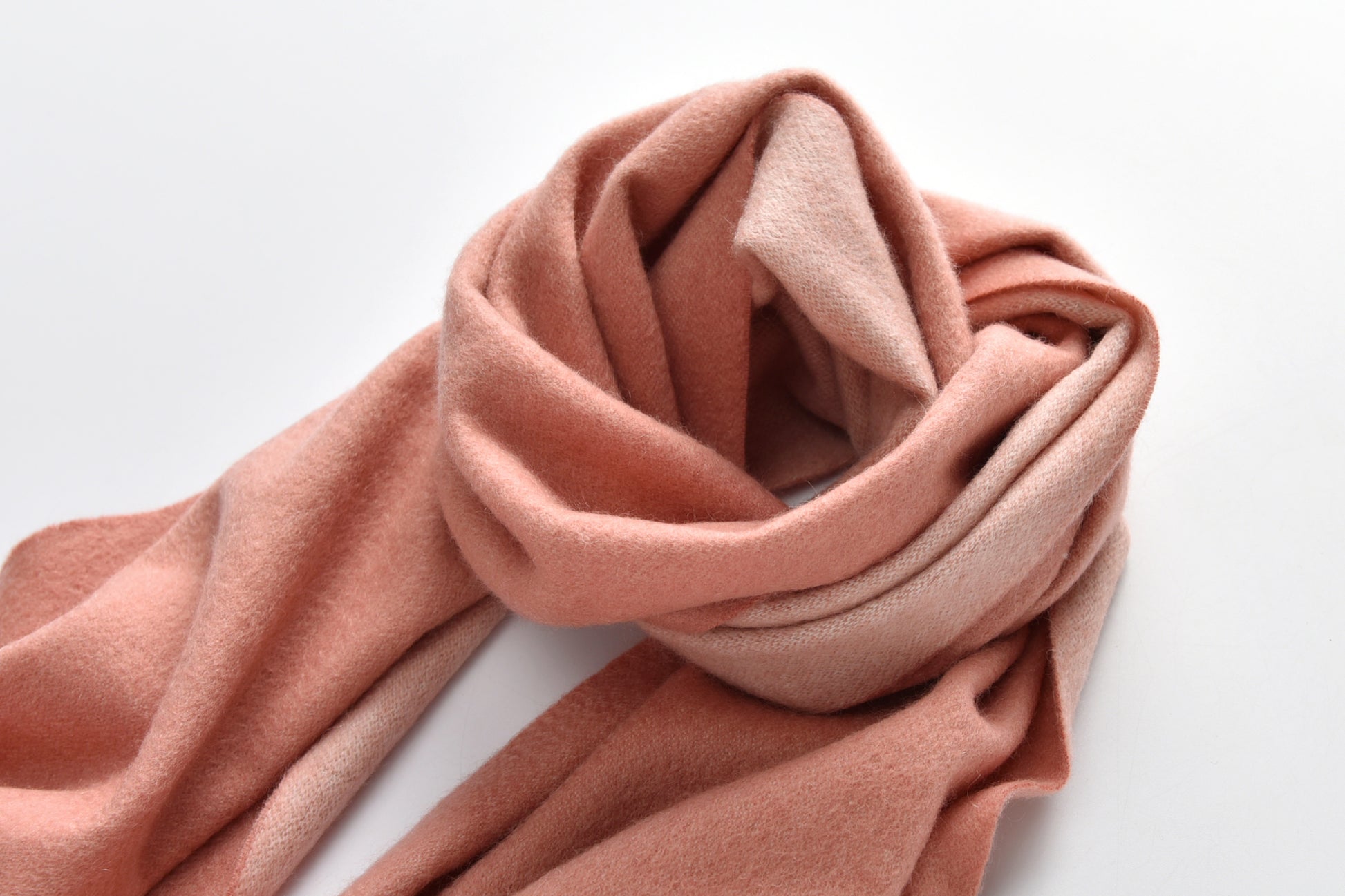 Double-Sided Cashmere Scarf in Mauve & Beige