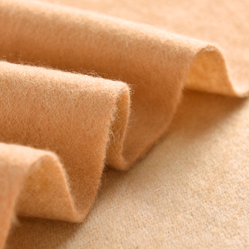 Double-Sided Cashmere Scarf in Peach & Ivory