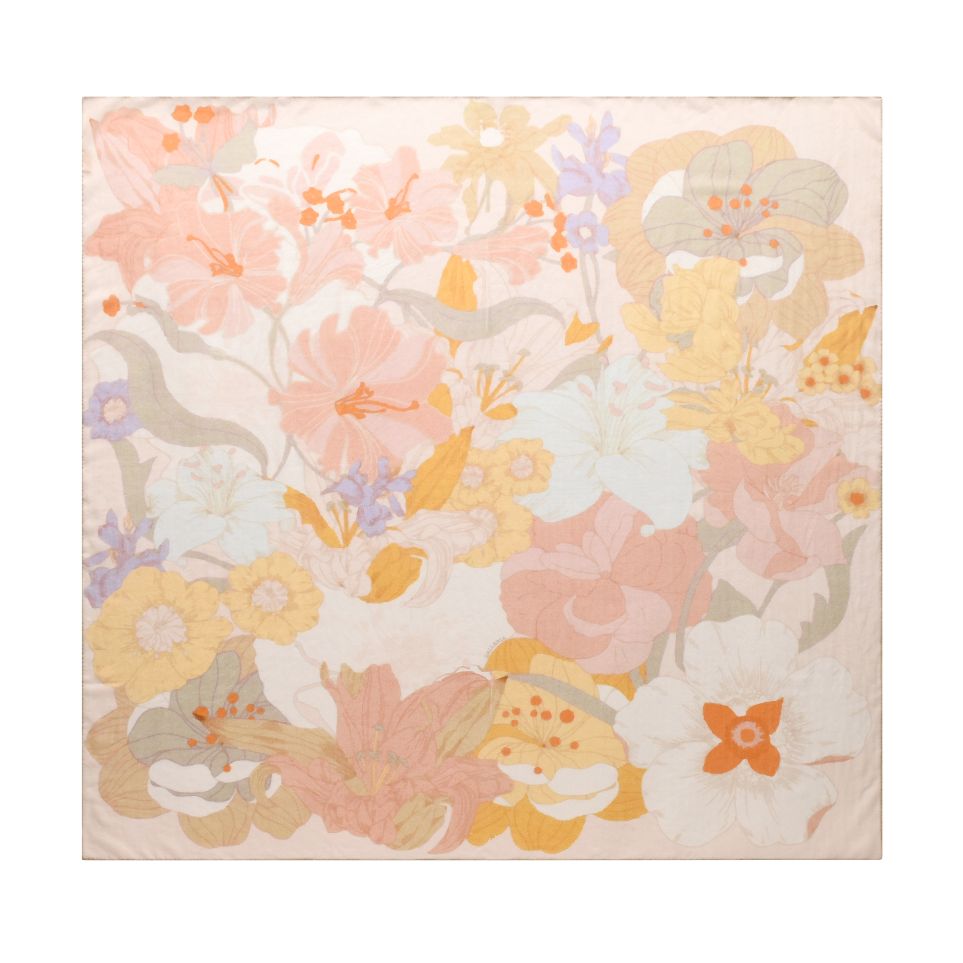 Spring Garden Cashmere Scarf in Peach