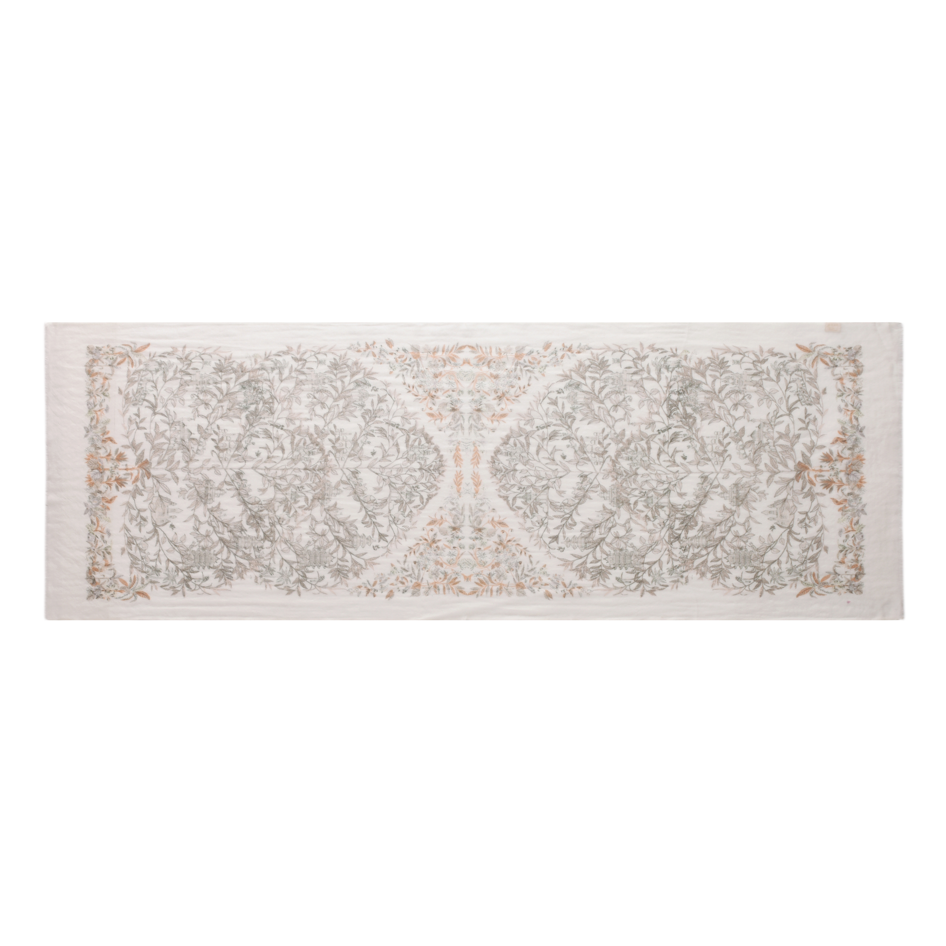 Watercolour Giardino Cashmere Scarf in Beige