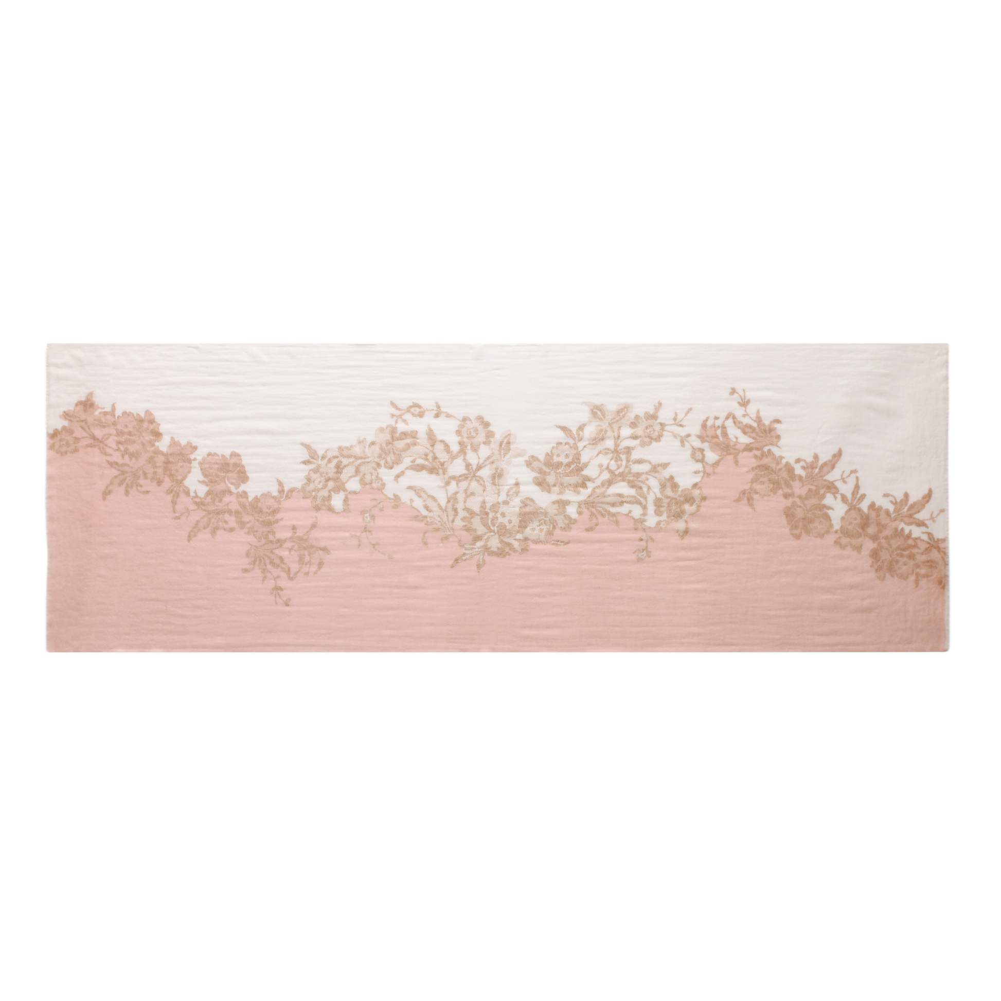 Rose Watercolour Cashmere Scarf in Peach