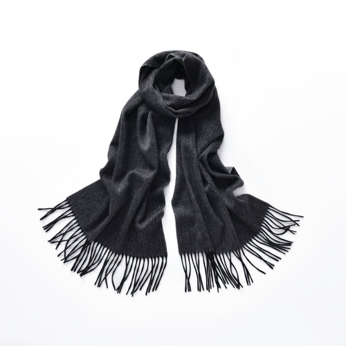 Double-Sided Cashmere Scarf in Coffee