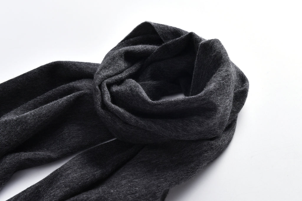 Double-Sided Cashmere Scarf in Grey Tones