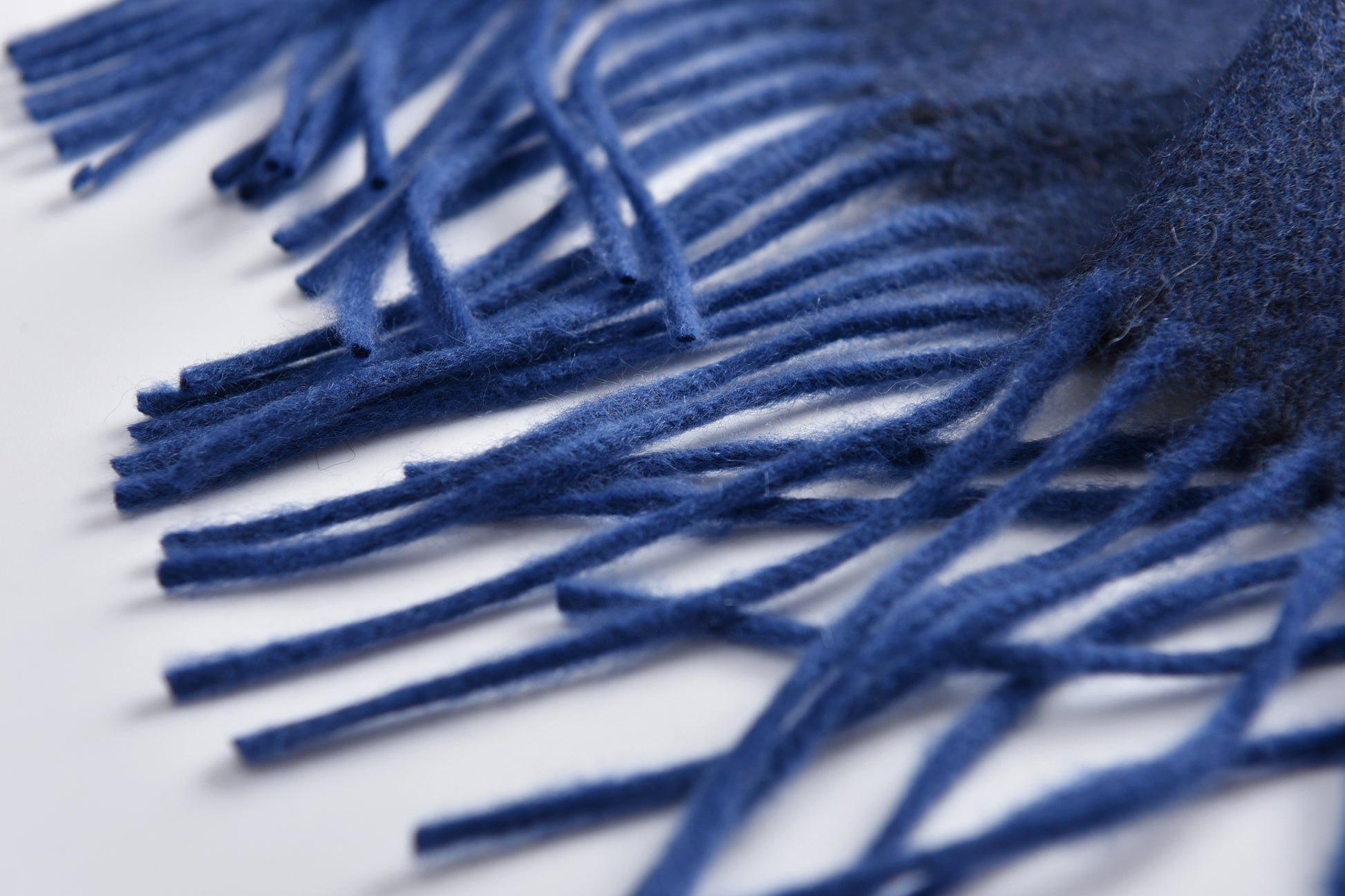 Double-Sided Cashmere Scarf in Navy Blue
