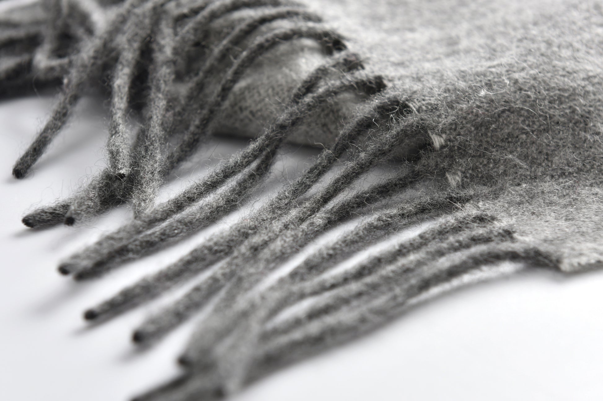 Double-Sided Cashmere Scarf in Grey