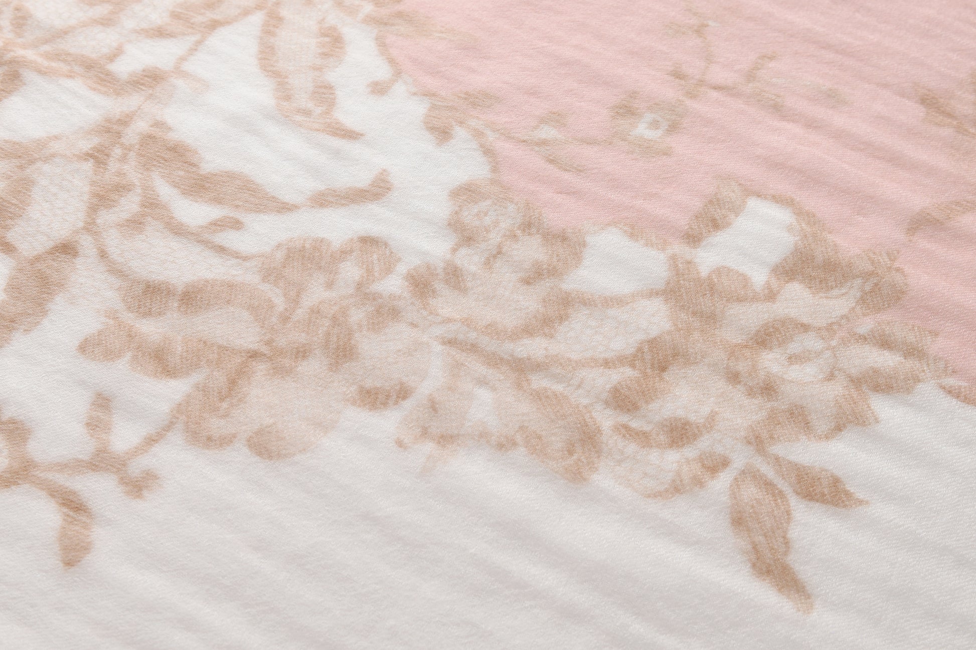 Rose Watercolour Cashmere Scarf in Peach