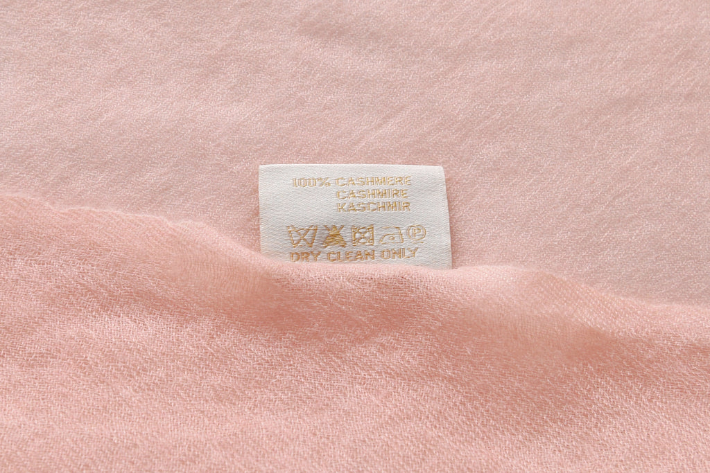 Rose Watercolour Cashmere Scarf in Peach