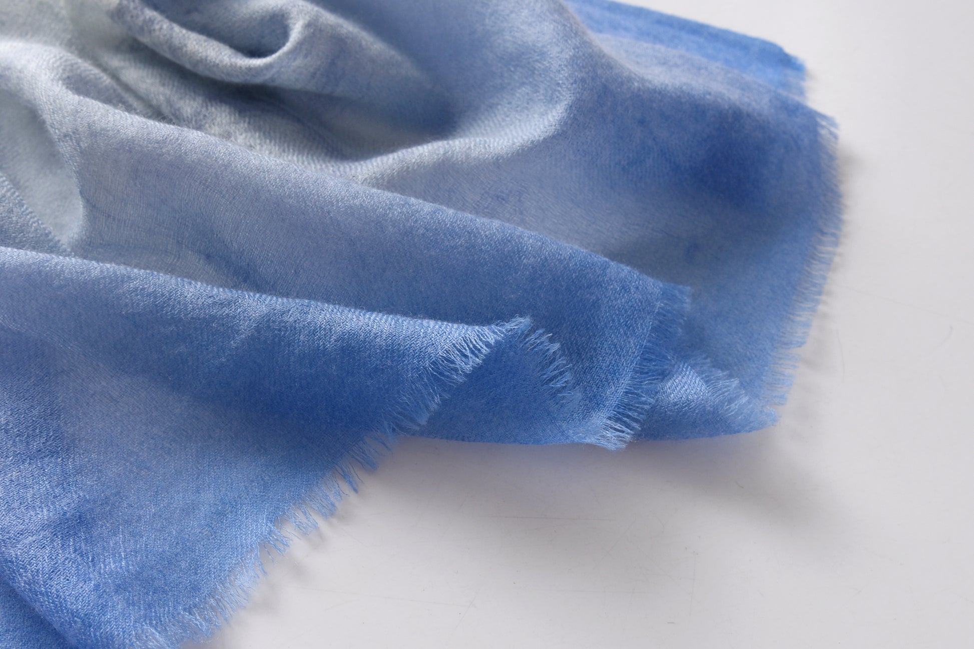 Country Life Watercolour Cashmere Scarf in Blue