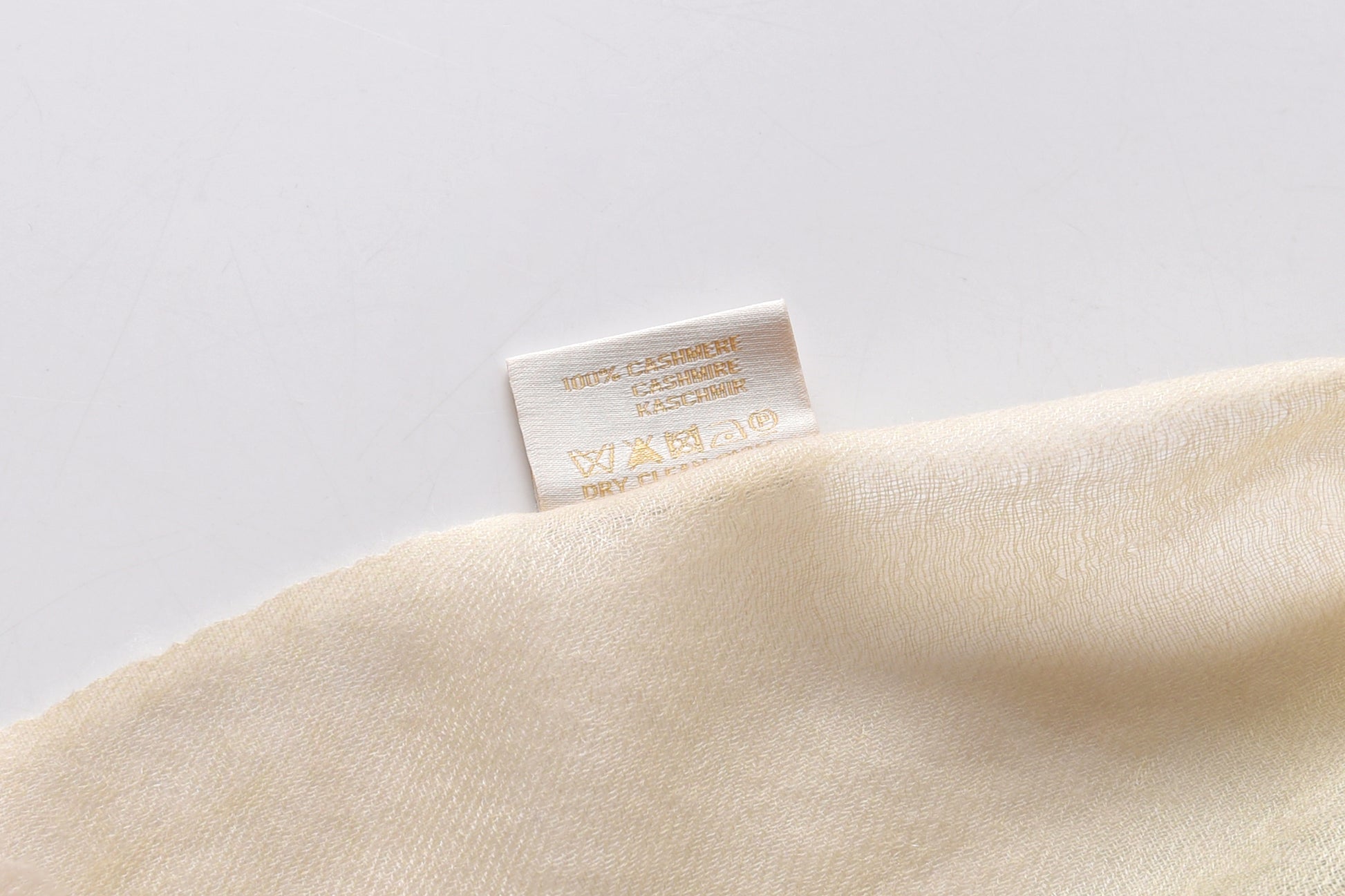 Rose Paisley Watercolour Cashmere Scarf in Green & Beige