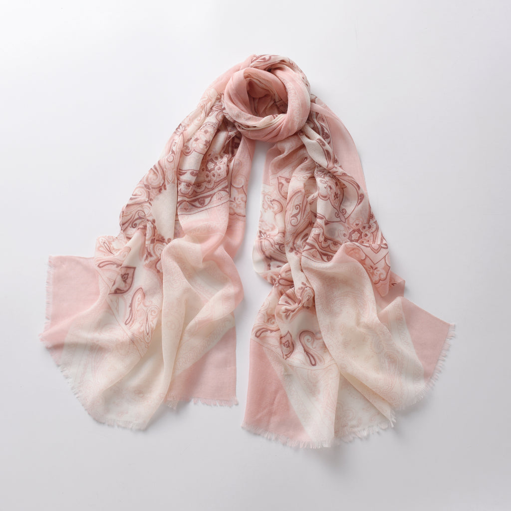 Arabesque Cashmere Scarf in Pink