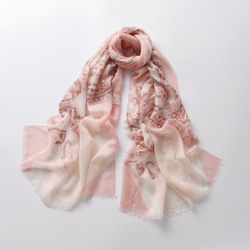 Arabesque Cashmere Scarf in Pink