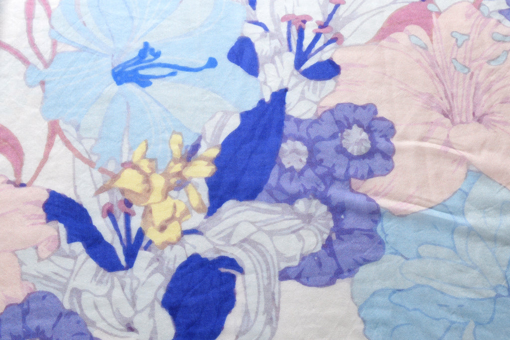 Spring Garden Cashmere Scarf in Blue