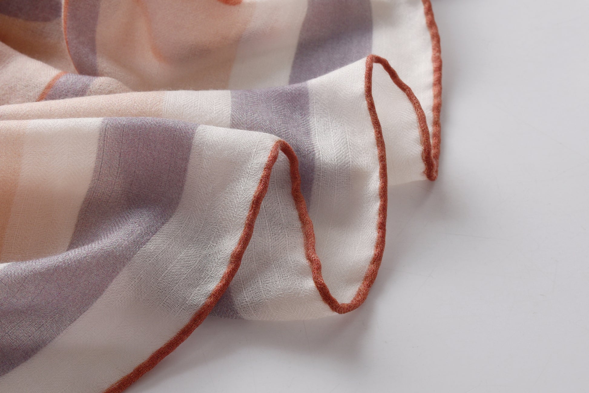 Equestrian Buckle dual color Cashmere Scarf in Red and Blue