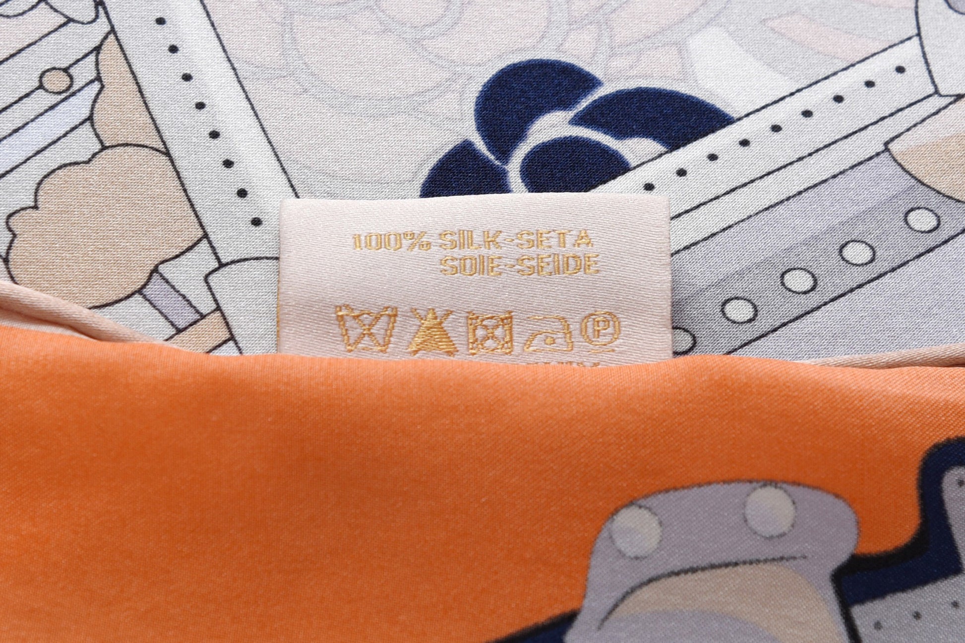 Russia Voyage - Silk Scarf in Grey & Beige