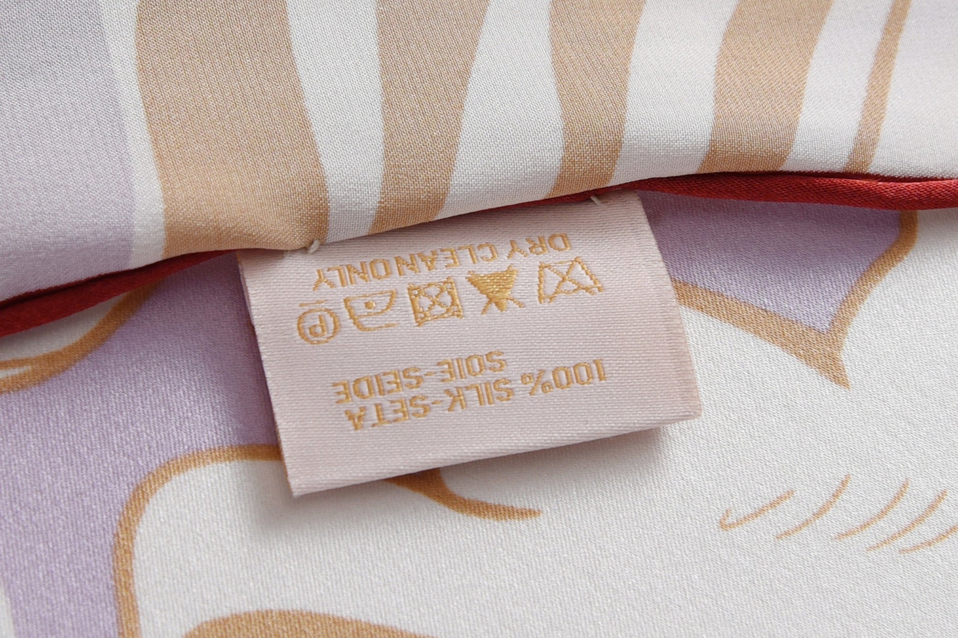 Performance Horses - Silk Scarf in Beige & Purple