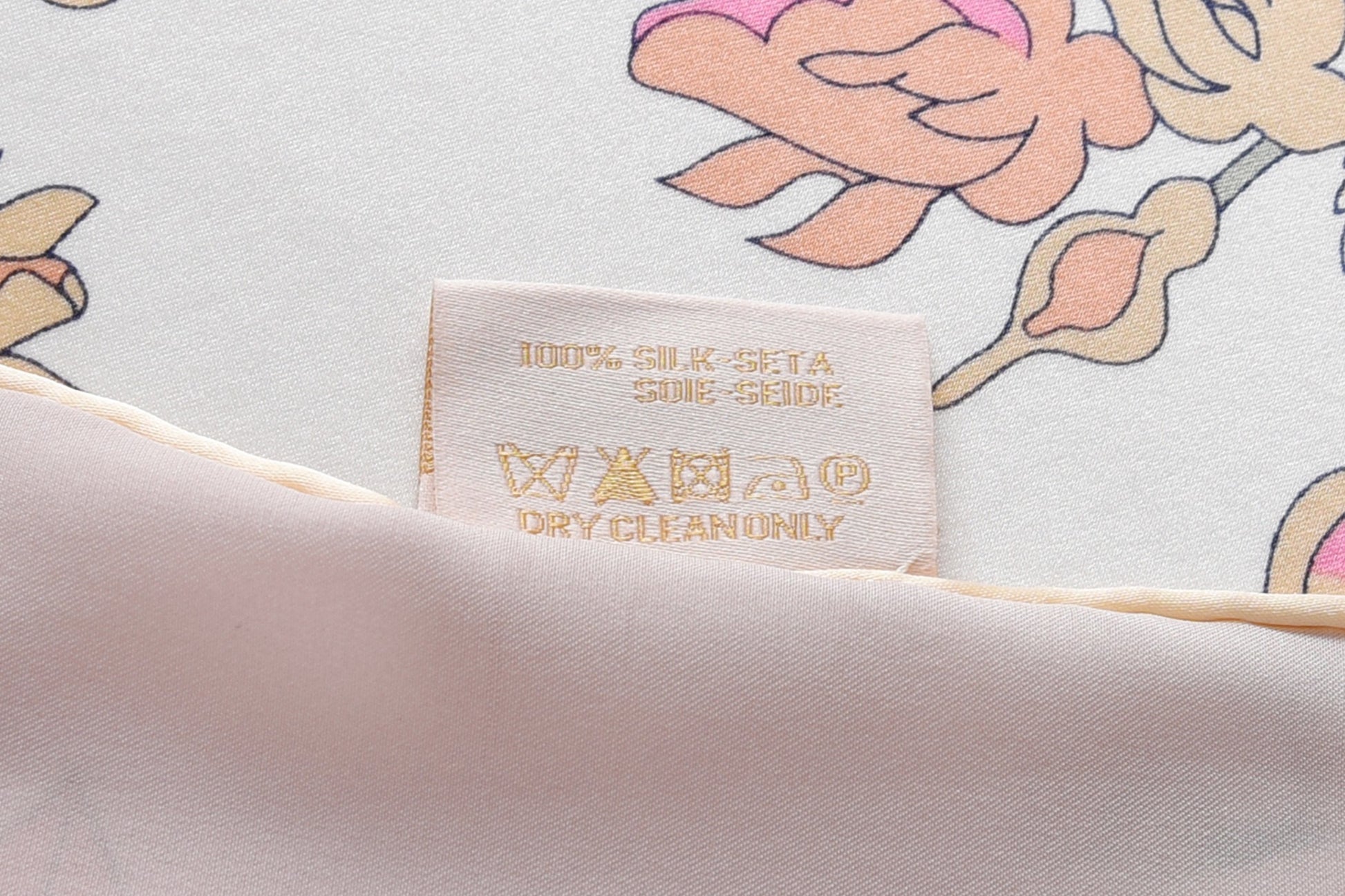 Rabbits in Rose Garden - Silk Scarf in Pink