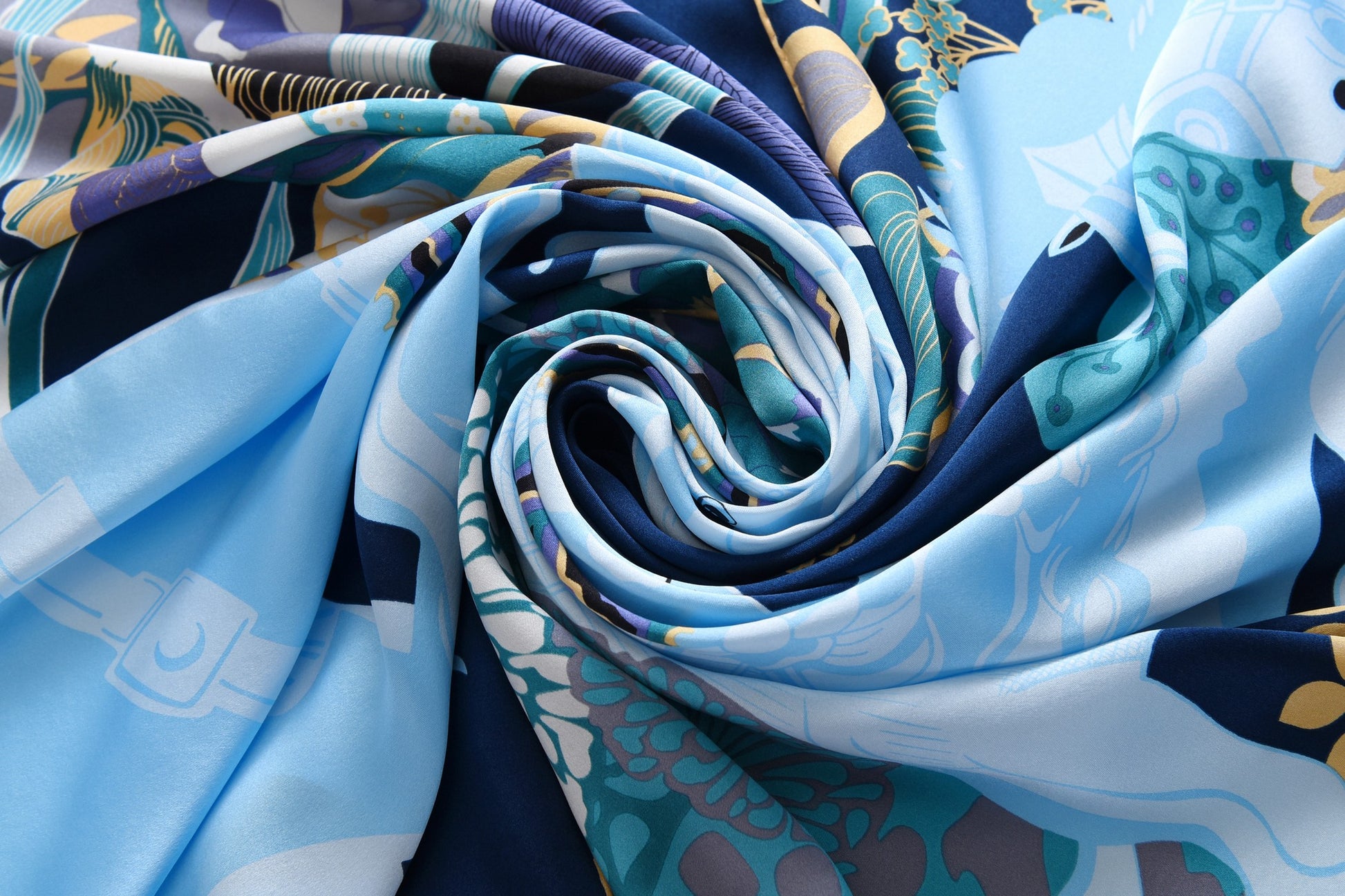 Performance Horses - Silk Scarf in Blue