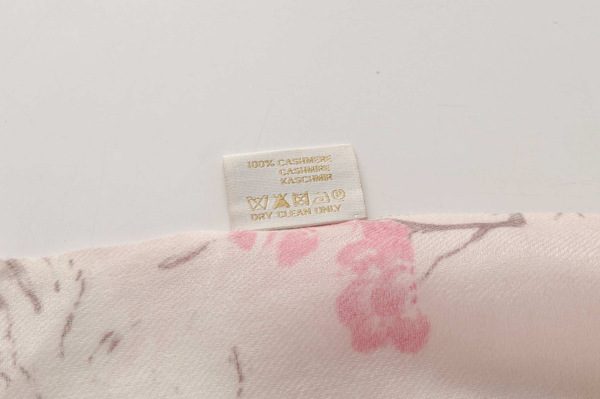 Plum Blossom in Spring Pink Cashmere Scarf
