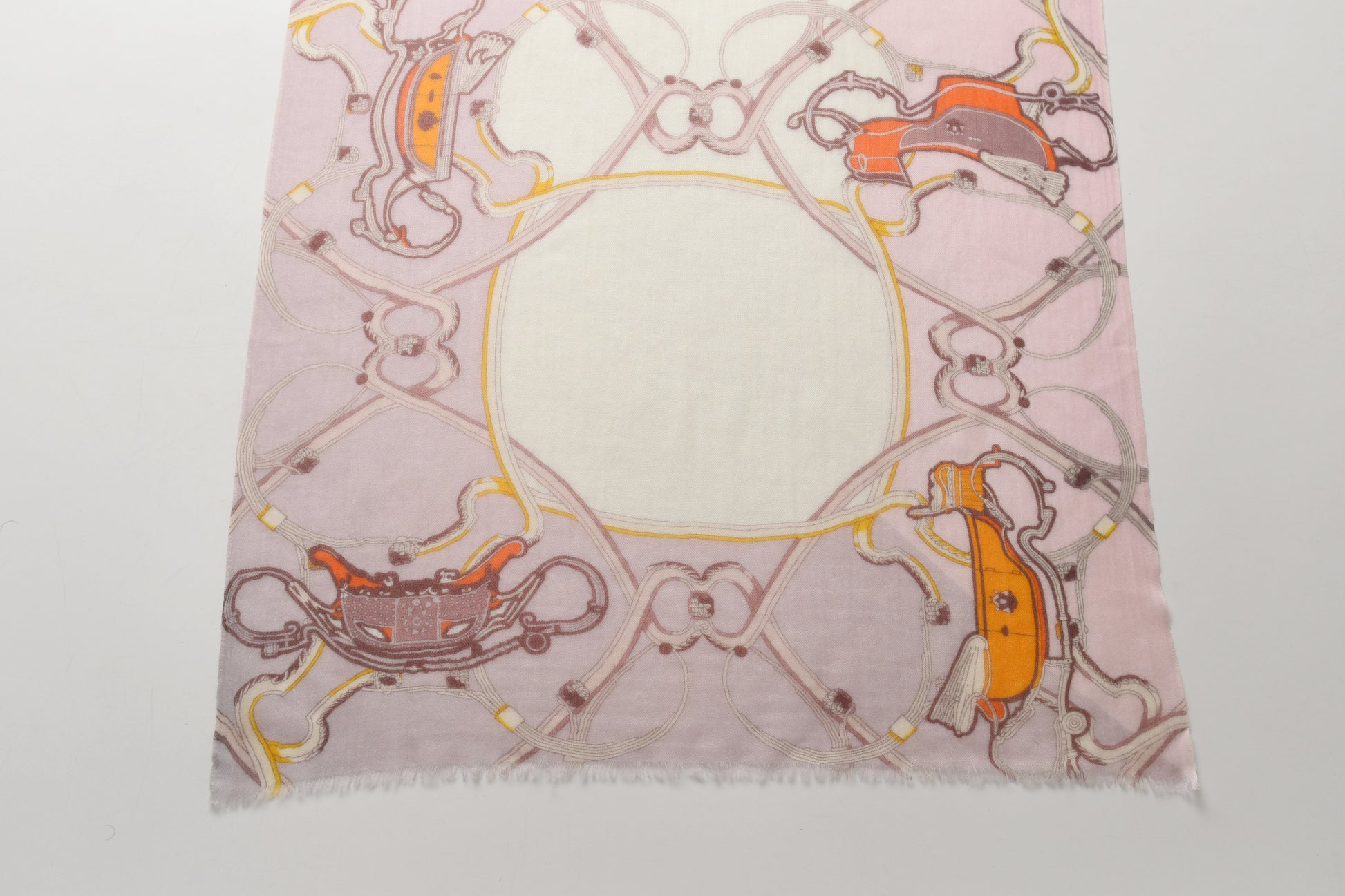 Royal Carriage in Grey & Pink Cashmere Scarf