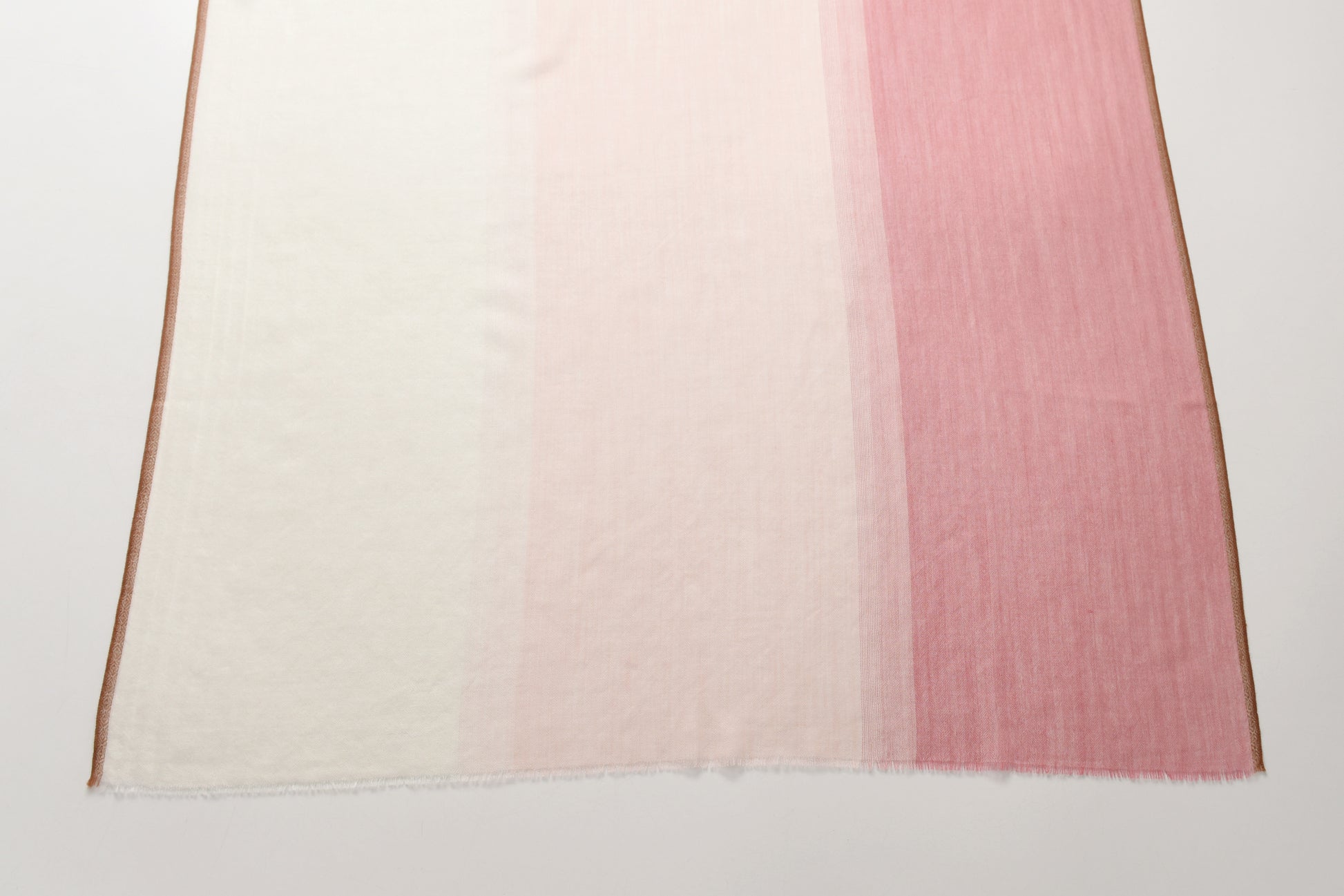 Mauve and Pink Cashmere Scarf with Brown Lining
