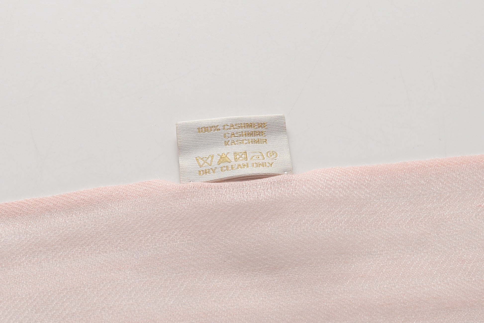 Pink and Ivory Hues Cashmere Scarf with Brown Lining