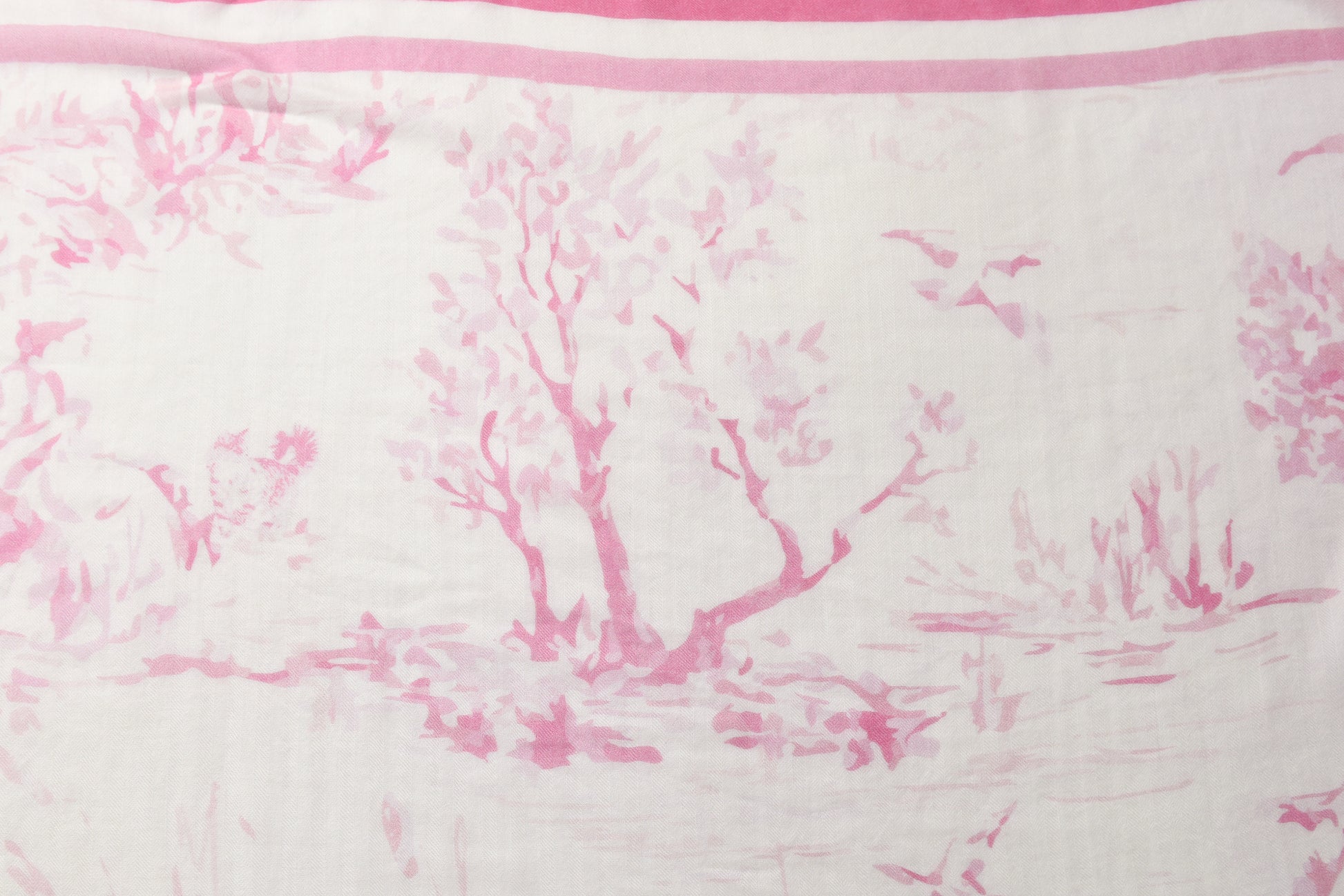 Equestre con Gatto Pink Toile Cashmere Scarf