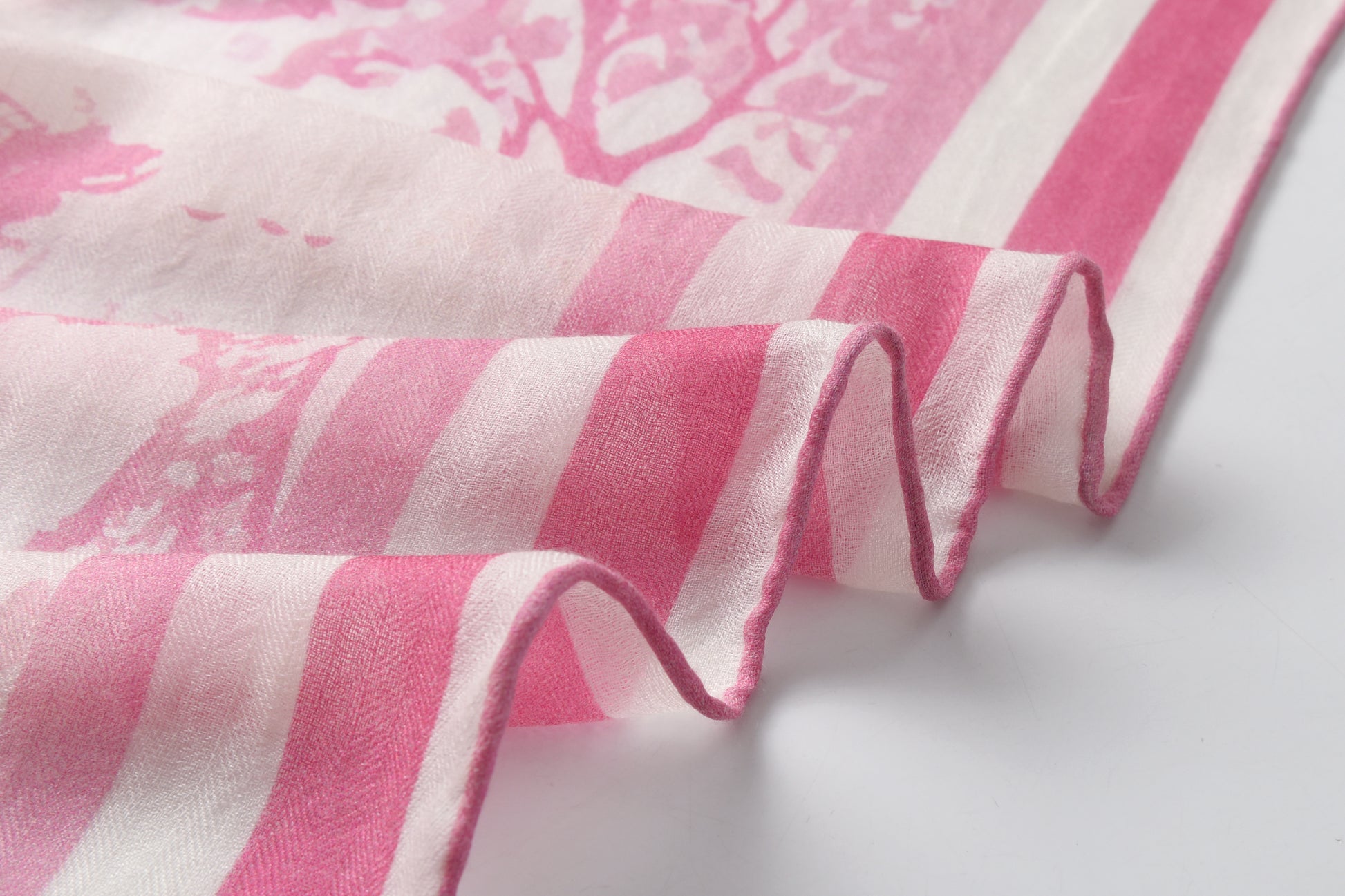 Equestre con Gatto Pink Toile Cashmere Scarf
