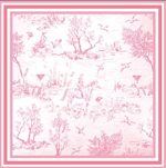 Equestre con Gatto Pink Toile Cashmere Scarf