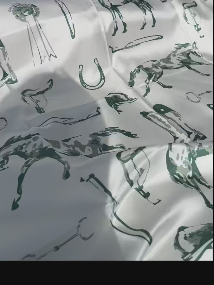 Vert Saddlery - Silk Scarf in Dark Green